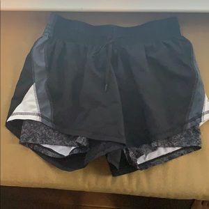 Athletic shorts with built in shorts